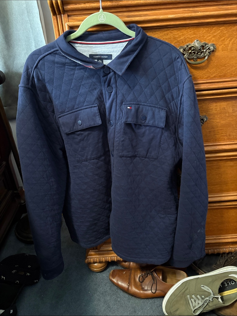 Tommy Hilfiger Dark Navy Quilted Shirt Jacket